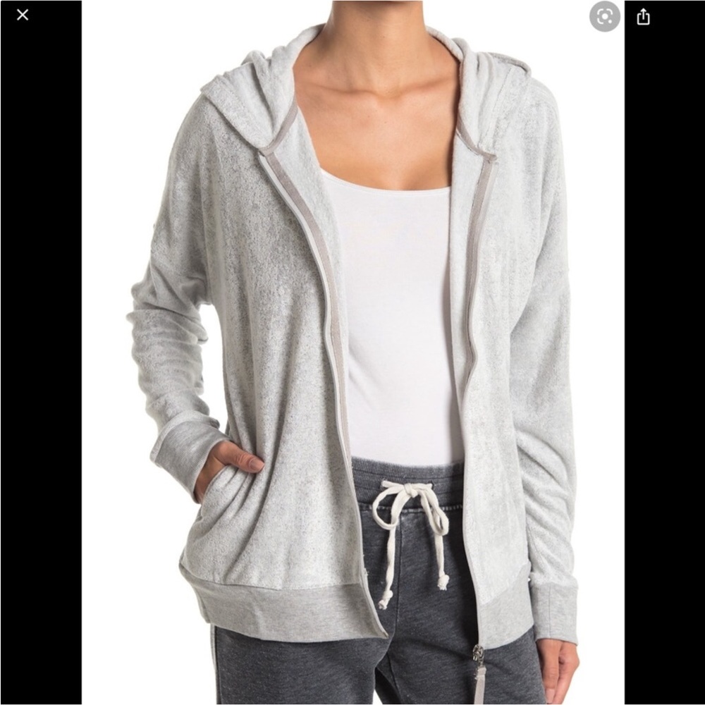 Natori Women Terry Lounge Hoodie Size S Color Heg Full Zip Long Sleeve Pocket